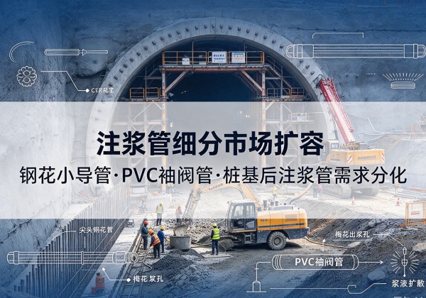 湟中注浆管细分市场扩容，隧道钢花小导管、PVC 袖阀管、桩基后注浆管需求分化